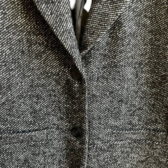 Levi’s Mari Coat XL Chunky Twill Salt And Pepper Black Faux Fur - Picture 6 of 15